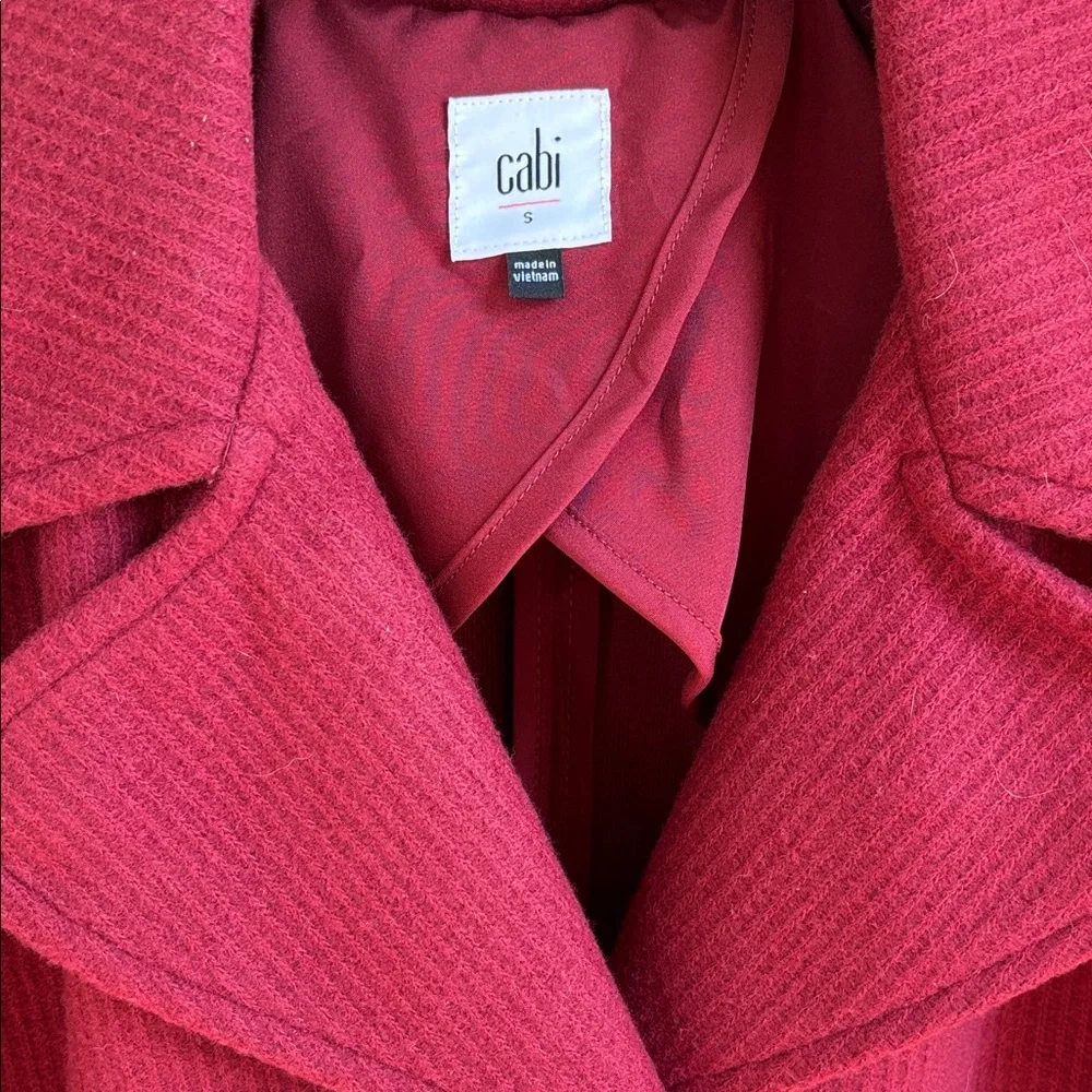 CAbi Deep Red Trench Coat - Picture 6 of 6